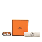 Hermes As de Coule Bracelet Black Silver Swift Metal