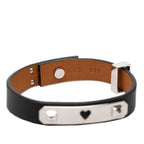 Hermes As de Coule Bracelet Black Silver Swift Metal