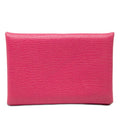 Hermes Calvi Card Case Pink Chevre