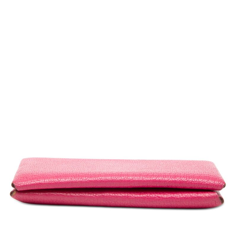 Hermes Calvi Card Case Pink Chevre