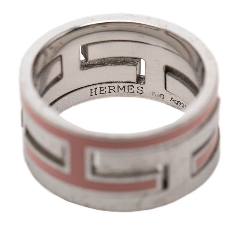 Hermes Moubouche Ring 52 Silver Pink