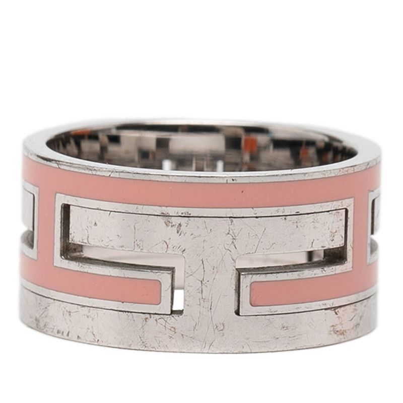 Hermes Moubouche Ring 52 Silver Pink