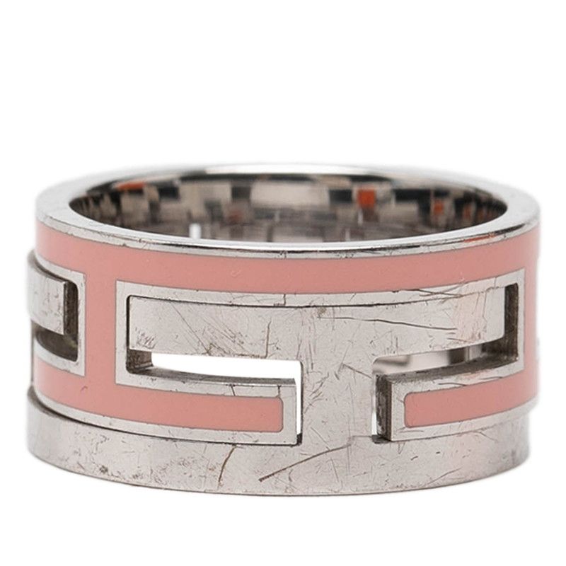 Hermes Moubouche Ring 52 Silver Pink