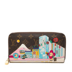 Louis Vuitton Monogram Zippy Wallet Vivienne Zip Around Brown Multicolor