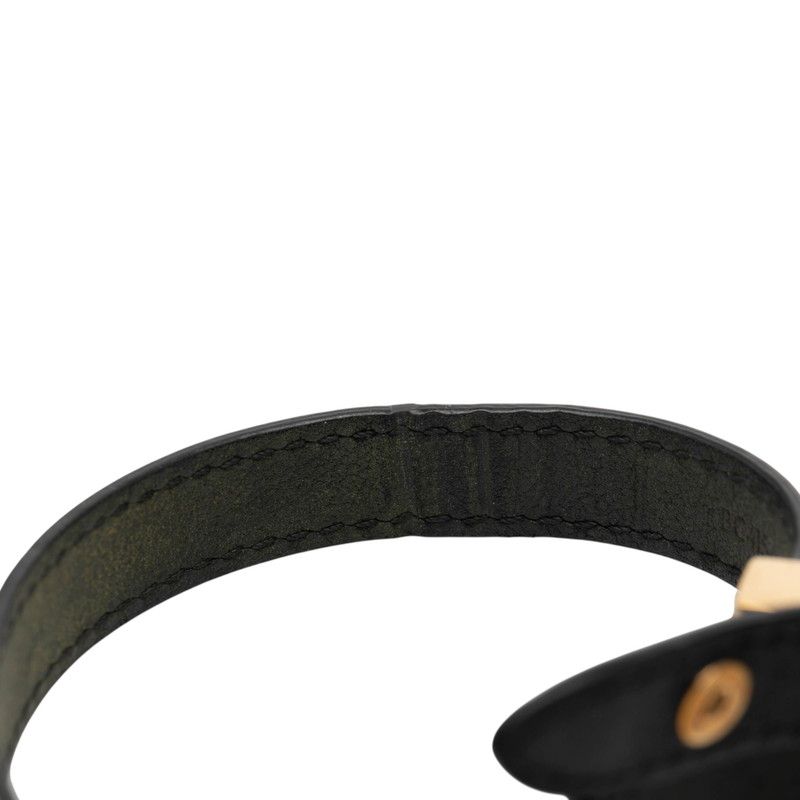 Louis Vuitton Bracelet Black Leather