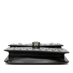 Bvlgari Serpenti Studded Chain Shoulder Bag Black Leather