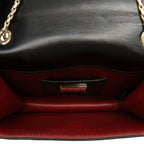 Bvlgari Serpenti Studded Chain Shoulder Bag Black Leather