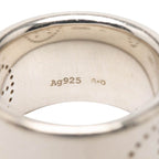 Hermes Eclipse Ribbon Ring 51 Silver