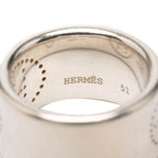 Hermes Eclipse Ribbon Ring 51 Silver