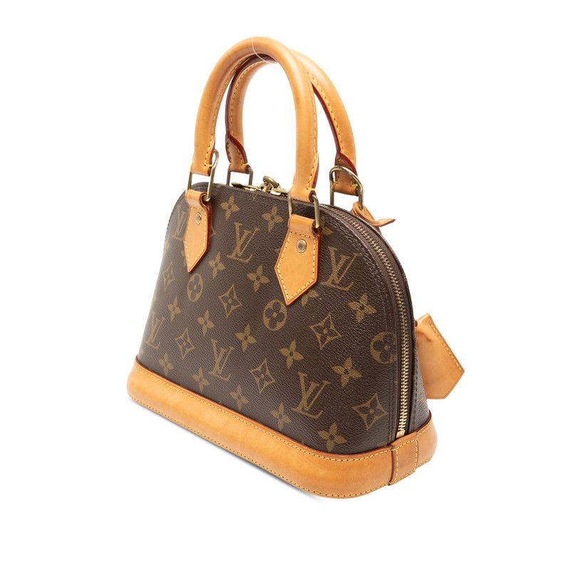 Louis Vuitton Monogram Alma BB Shoulder Bag 2-Way Brown