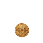 Chanel CC Logo Vintage Medallion Round Brooch Gold Plated