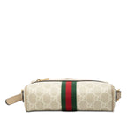 Gucci Ophidia GG Supreme Crossbody Mini Shoulder Bag Beige Leather