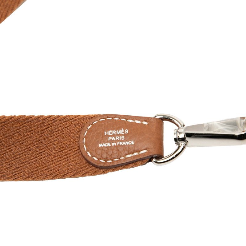 Hermes Evelyne 16 TPM Crossbody Shoulder Bag Brown Silver