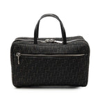 Dior Trotter Mini Handbag Cosmetic Pouch Black Canvas Leather