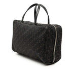 Dior Trotter Mini Handbag Cosmetic Pouch Black Canvas Leather