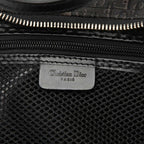 Dior Trotter Mini Handbag Cosmetic Pouch Black Canvas Leather
