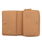 Louis Vuitton Monogram Embossed Portefeuille Camel Brown Lamb Leather