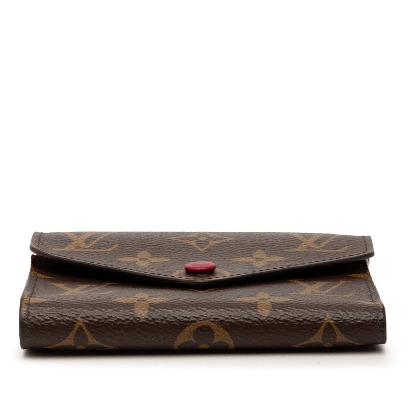 Louis Vuitton Monogram Portefeuille Victorine Brown Fuchsia Leather