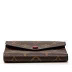 Louis Vuitton Monogram Portefeuille Victorine Brown Fuchsia Leather