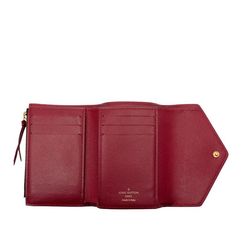 Louis Vuitton Monogram Portefeuille Victorine Brown Fuchsia Leather