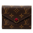 Louis Vuitton Monogram Portefeuille Victorine Brown Fuchsia Leather