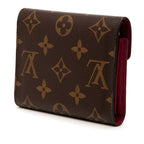 Louis Vuitton Monogram Portefeuille Victorine Brown Fuchsia Leather