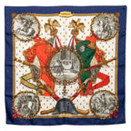 Hermes Carre 90 Napoleon Multicolor Silk Scarf