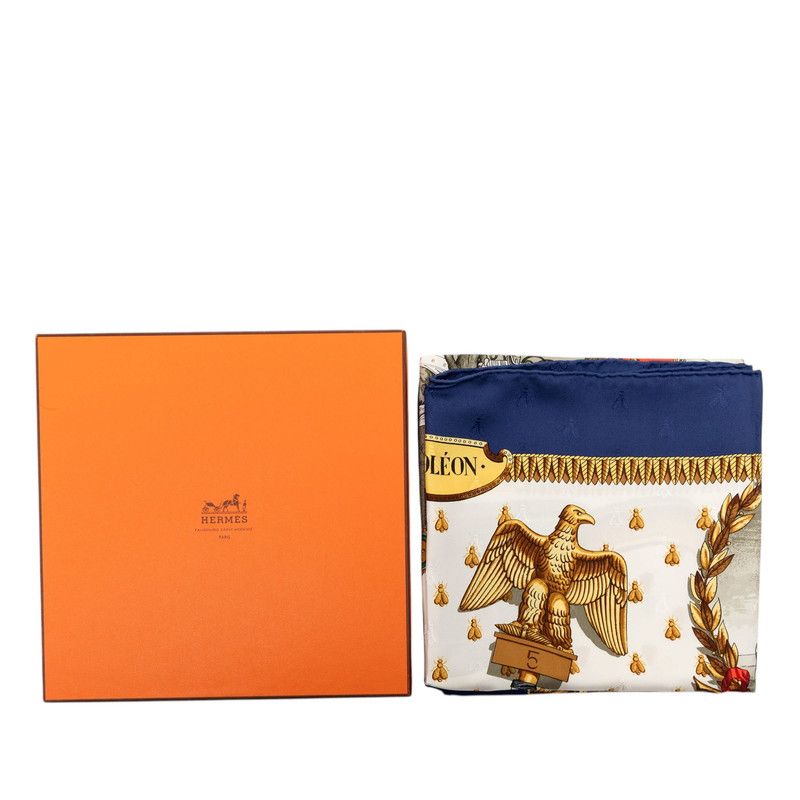 Hermes Carre 90 Napoleon Multicolor Silk Scarf