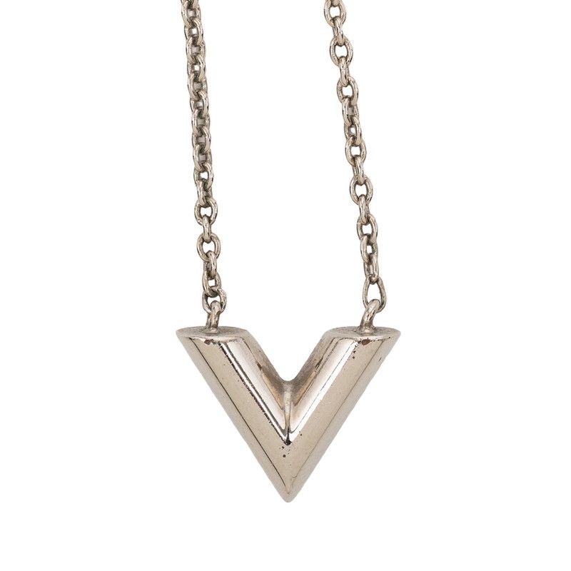 Louis Vuitton Necklace Essential Silver Metal
