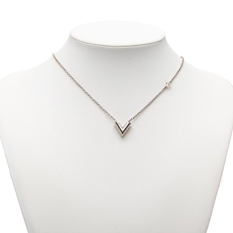 Louis Vuitton Necklace Essential Silver Metal