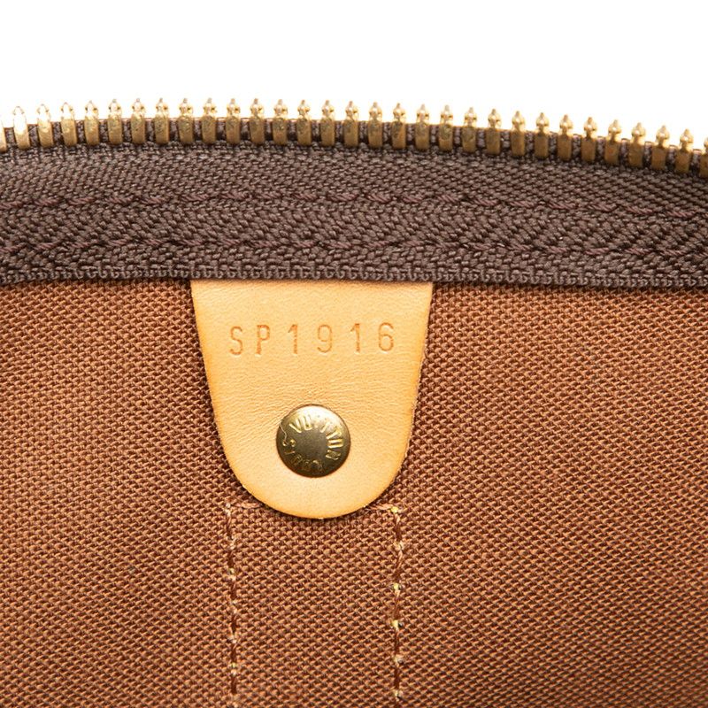 Louis Vuitton Monogram Keepall 50 Boston Bag Brown Leather