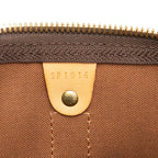 Louis Vuitton Monogram Keepall 50 Boston Bag Brown Leather
