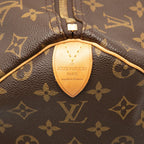 Louis Vuitton Monogram Keepall 50 Boston Bag Brown Leather