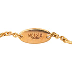 Louis Vuitton Necklace a Gold Plated Faux Pearl