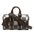 Louis Vuitton Monogram Chess Keepall Bandourier le 25 Shoulder Bag Brown Clear