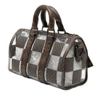 Louis Vuitton Monogram Chess Keepall Bandourier le 25 Shoulder Bag Brown Clear