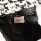 Chanel CC Logo Mini Handbag Black White Tweed Sequin