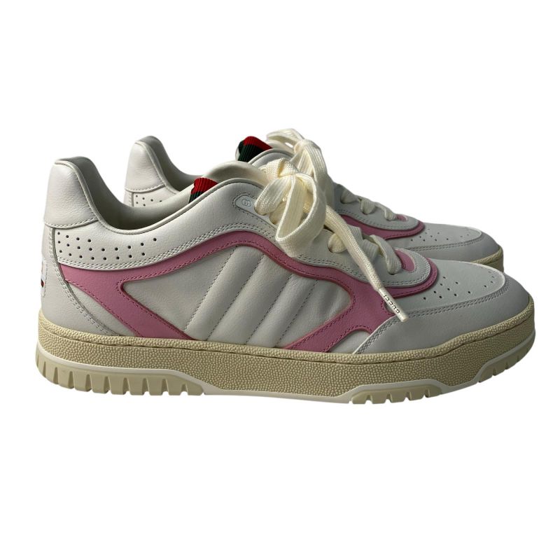 Gucci Rive Sneakers Leather White Pink