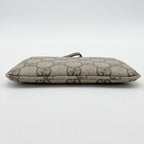 Gucci Coin Case GG Supreme Beige Brown Leather