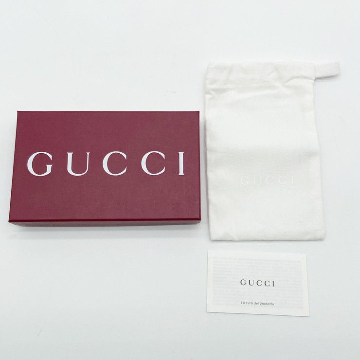 Gucci Coin Case GG Supreme Beige Brown Leather