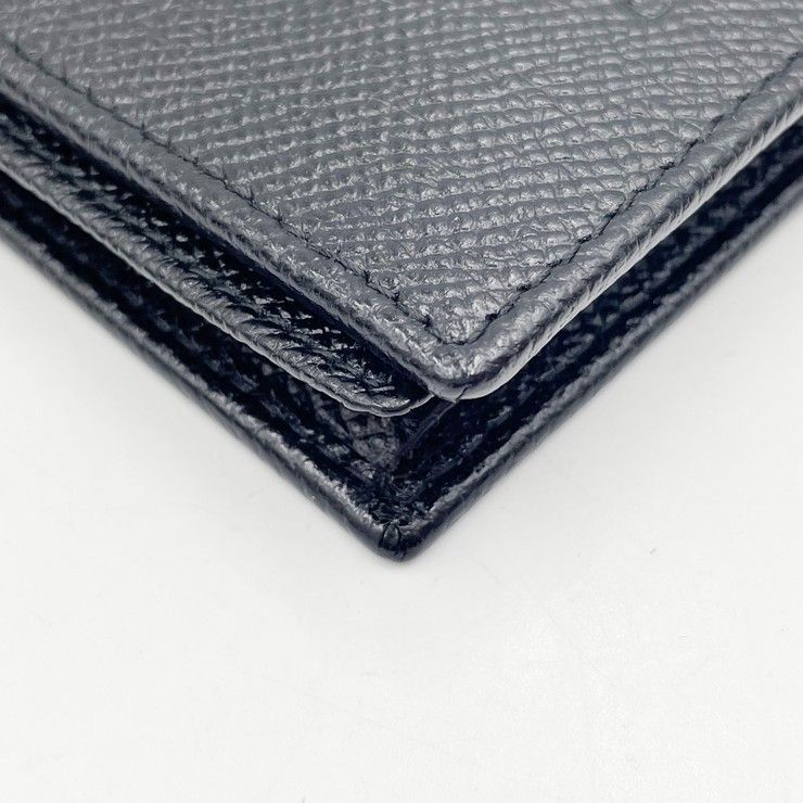 Bvlgari Wallet Black Leather Bifold
