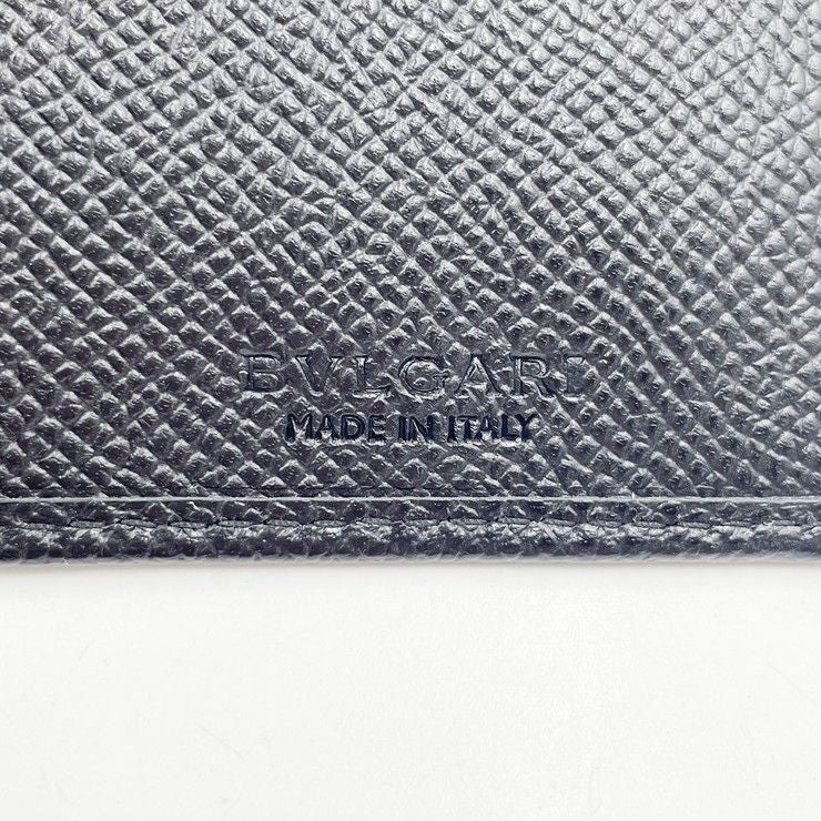 Bvlgari Wallet Black Leather Bifold