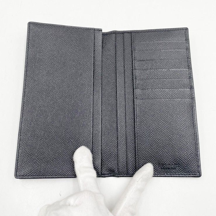 Bvlgari Wallet Black Leather Bifold