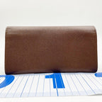 Bvlgari Wallet Brown Leather Logo Clip Bifold