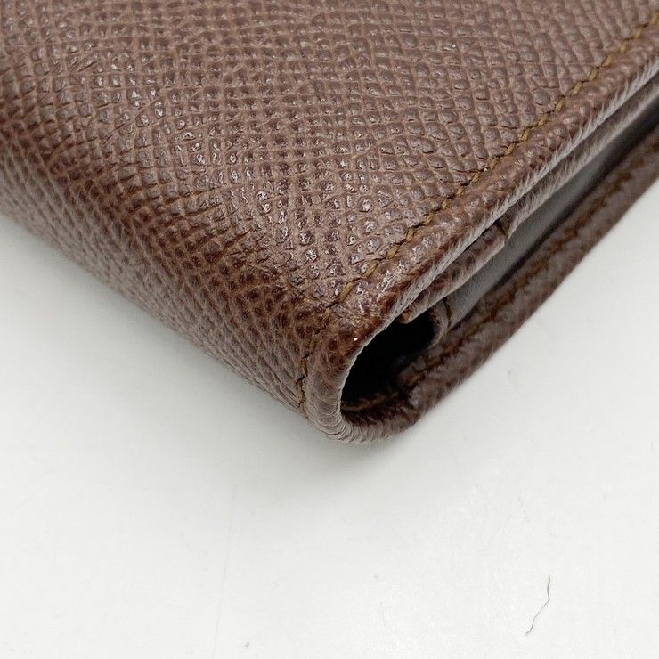 Bvlgari Wallet Brown Leather Logo Clip Bifold