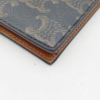 Celine Passport Case Triomphe Black Tan Canvas X