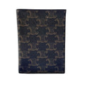 Celine Passport Case Triomphe Black Tan Canvas X