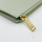 Celine Card Coin Case Fragment Pastel Green Leather Gold