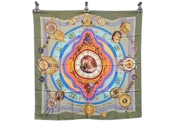 Hermes Scarf Carre 90 Parmi les Fleurs Je Compte les Heures Time Among Flowers