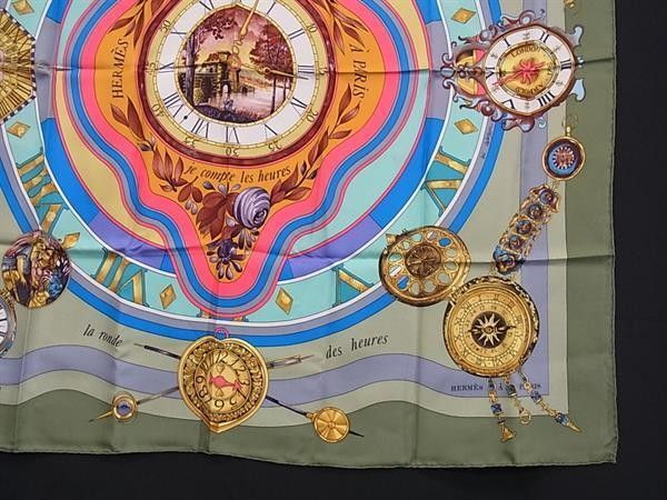 Hermes Scarf Carre 90 Parmi les Fleurs Je Compte les Heures Time Among Flowers